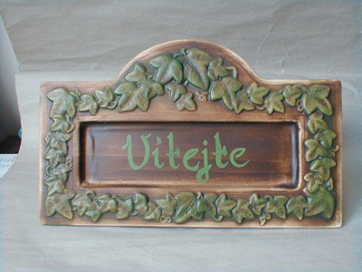 Cedule vítejte břečtan-P
