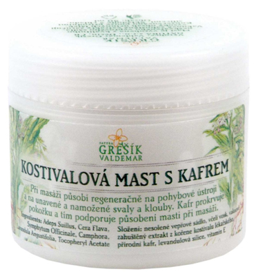 Kostivalová mast s kafrem